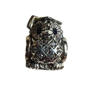 Pandora Sterling Silver 925 Owl Graduation Charm | Great Used Condition 🦉✨